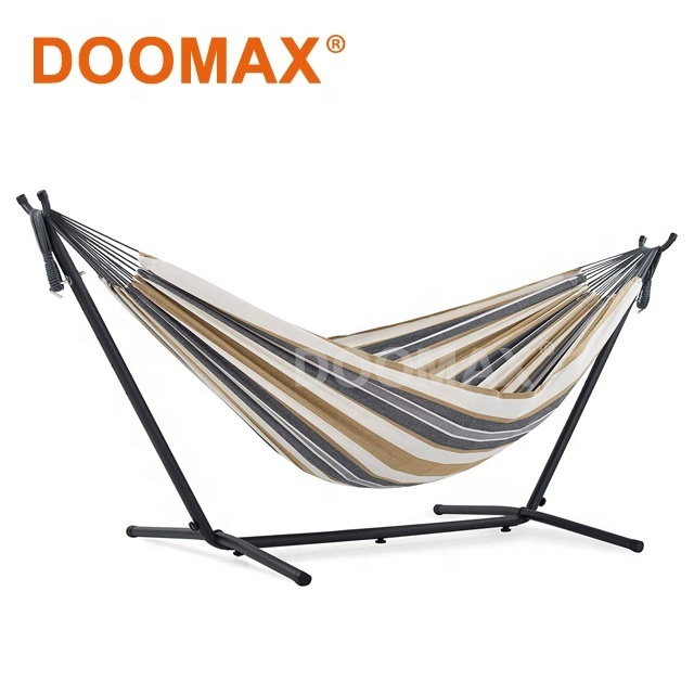 Two Person Garden Hammock with Steel Stand/Space Saving Steel Stand Hammock