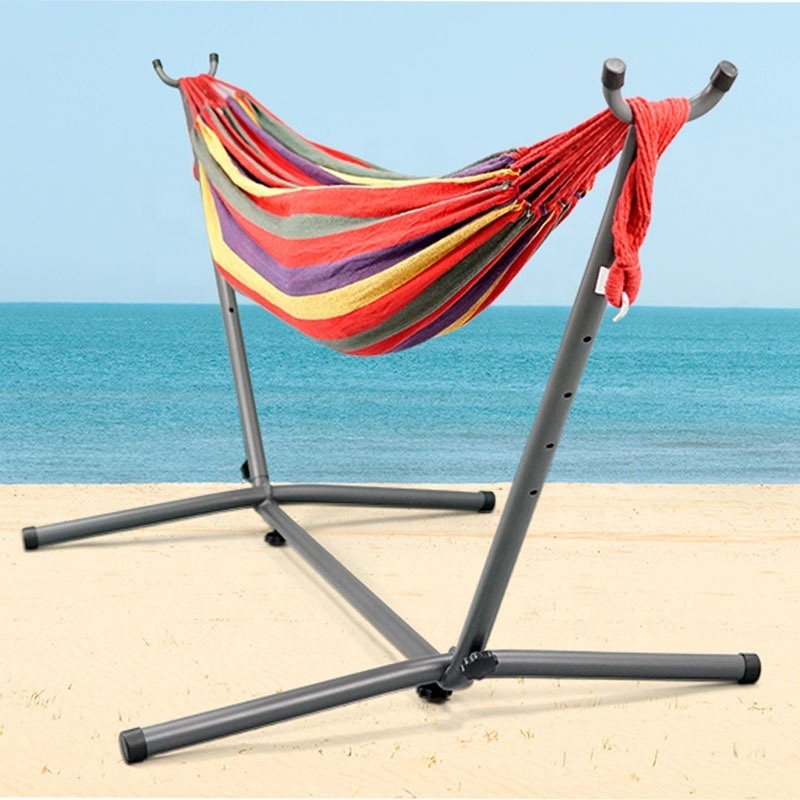 Outdoor Backyard Garden Double Hammock with Stand