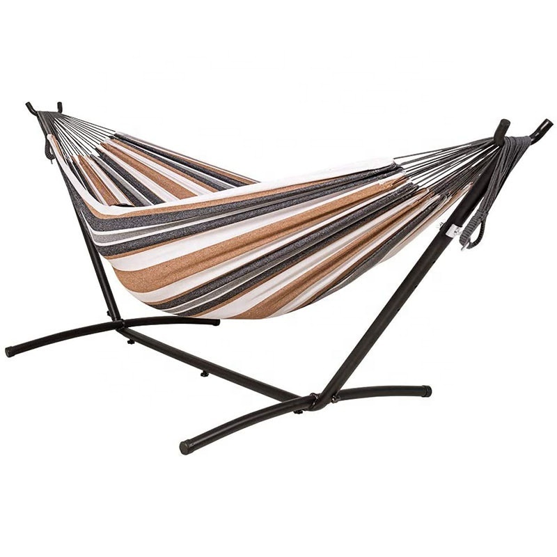 Outdoor Backyard Garden Double Hammock with Stand