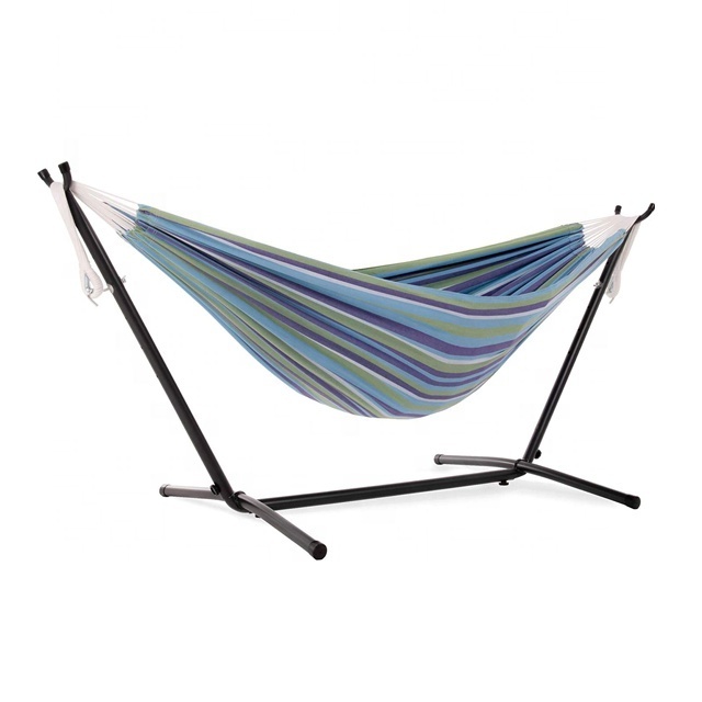 Portable 2 Person Fabric Hammock with Stand