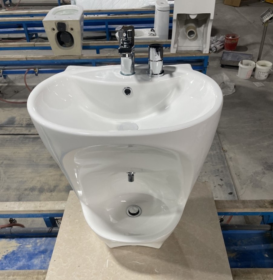 Muslim commercial buildings wudu foot washer basin wuduma new design ceramic wudu basin