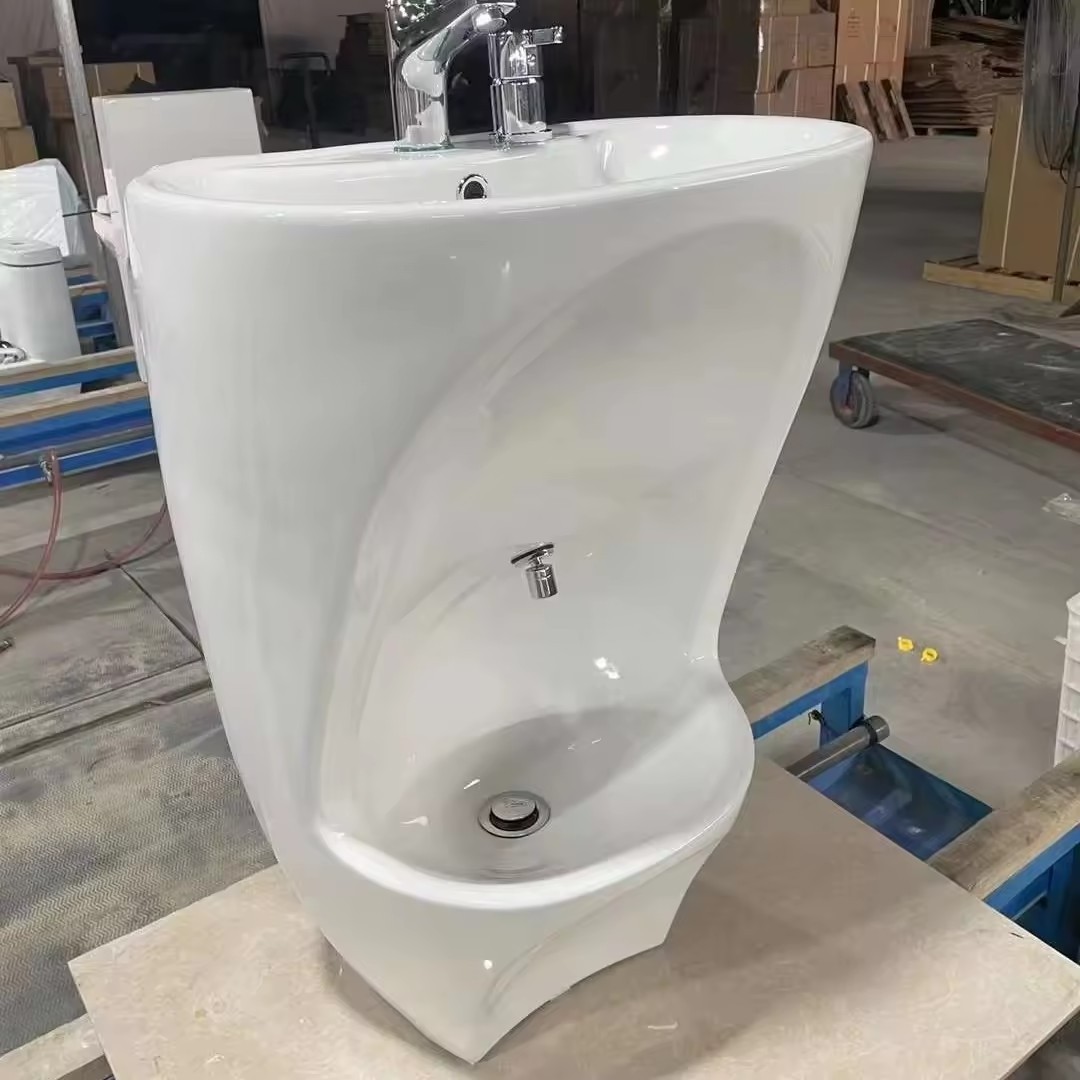 Muslim commercial buildings wudu foot washer basin wuduma new design ceramic wudu basin