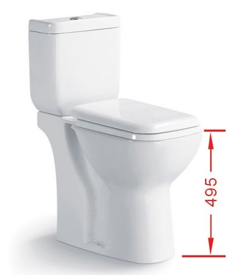 Ceramic Toilet Chair for The Elderly Carton Packing CE WHITE Modern Two Piece Hotel Disabled Toilet Ivory Gravity Flushing 305mm