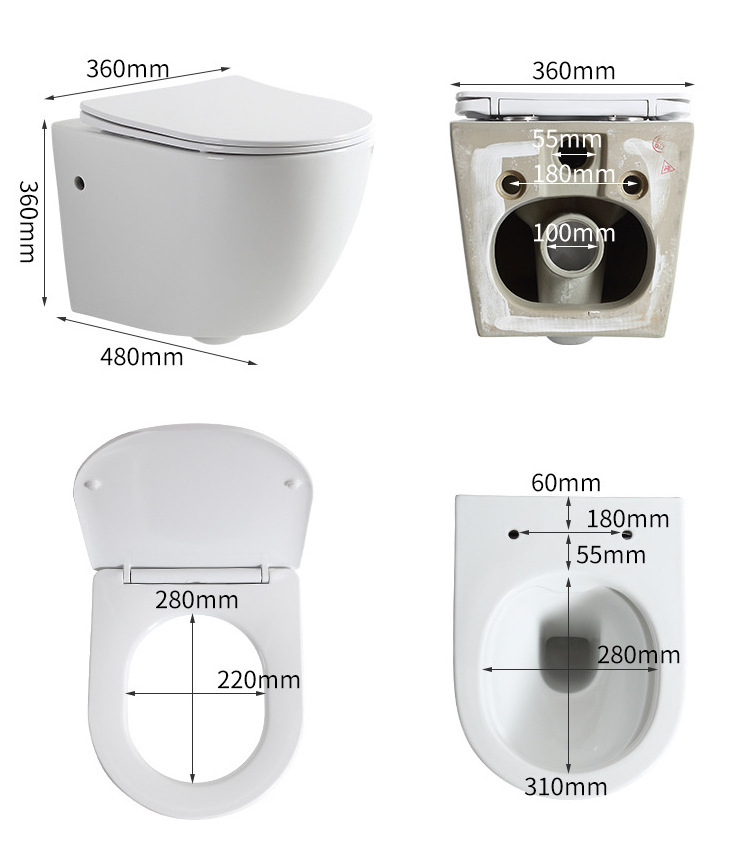 bowl ceramic duravit sanitary ware with concealed tank wc p-trap washdown bathroom save space rimless wall hung toilet