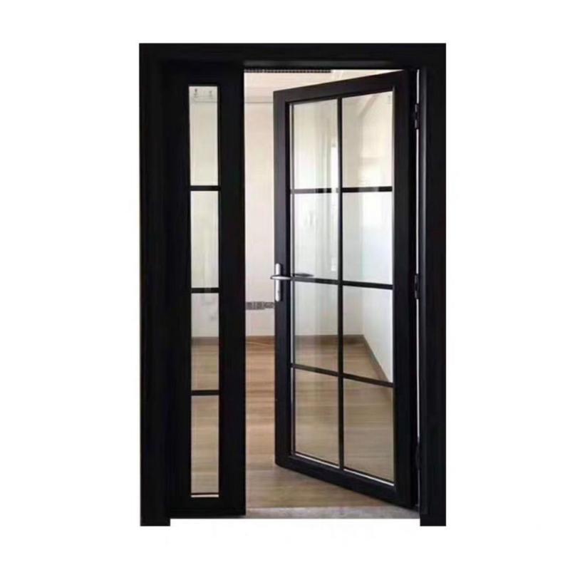 Interior french swing kitchen door extremely narrow black aluminum casement door