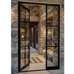 Patio Fire Rated Door Aluminum Double Swing Casemnet Glass French Doors