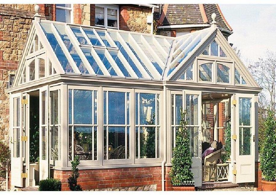 Villa sunrooms winter garden glass houses tempered glass prefabricated free standing sunroom