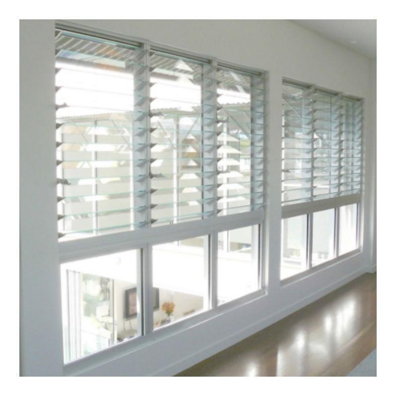 China Top Quality Aluminum  Louver Shutters Secure Glass Shutter Windows