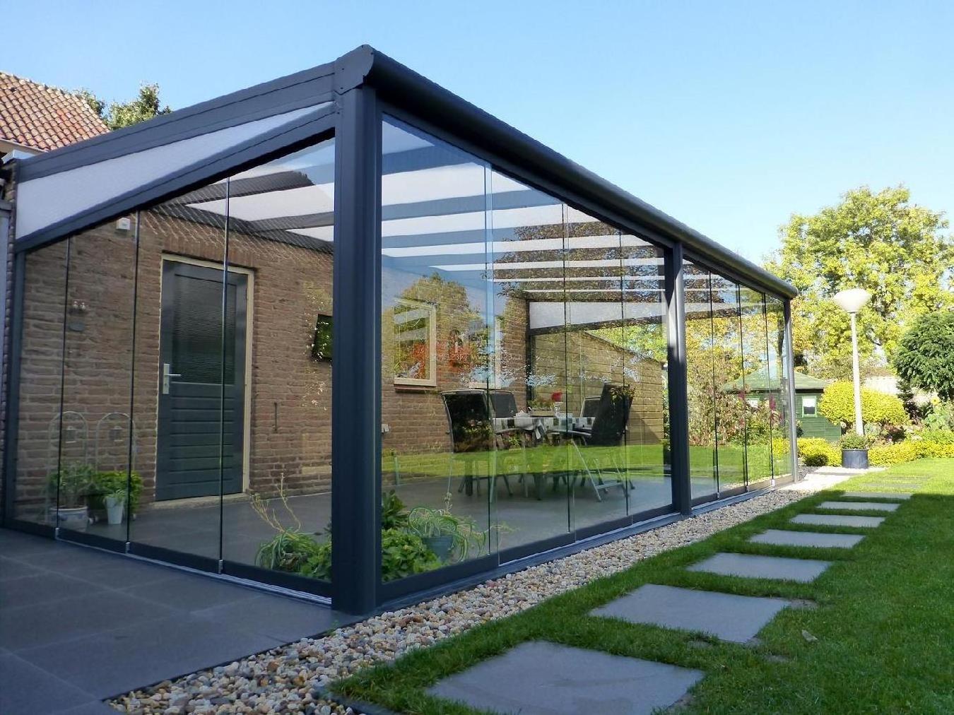 Villa sunrooms winter garden glass houses tempered glass prefabricated free standing sunroom