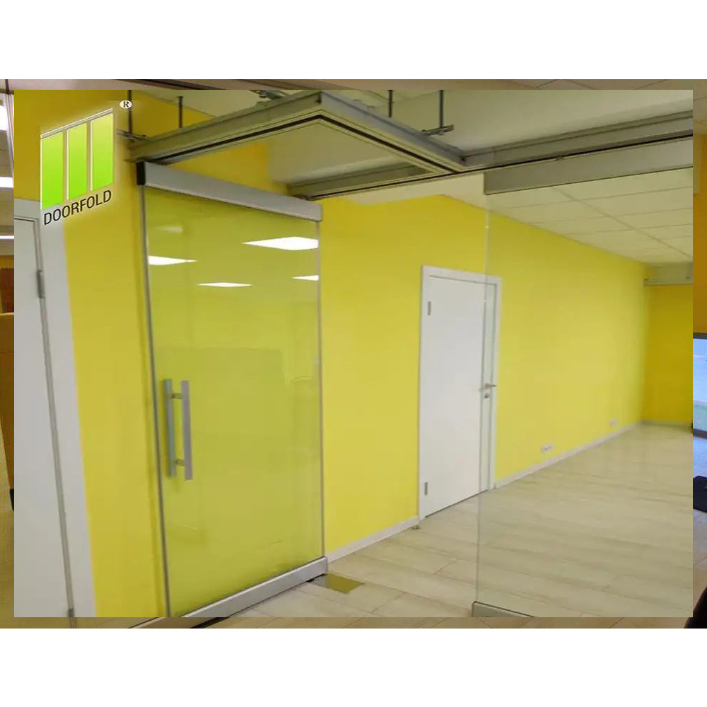 Guangzhou factory frameless glass folding doors interior sliding folding glass partition