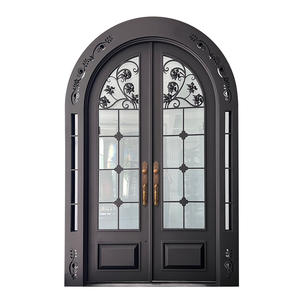 Cheap Metal Doors Exterior Steel Enter Glass House Door