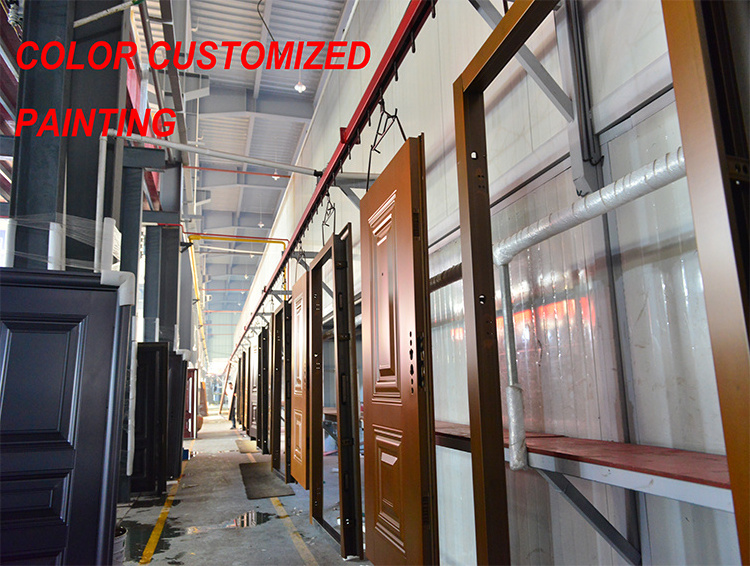 Elegant Used Security Door Iron Exterior Entry Inner Dutch Steel Metal Security Double Doors Sale With Glass For Sale