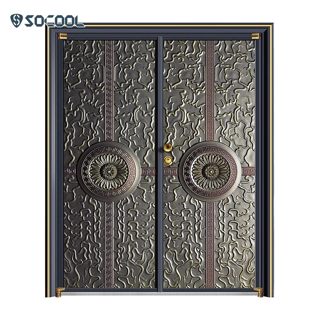 Modern Luxury Entrance Doorexterior Puerta De Seguridad,Main Bulletproof Cast Security Aluminium Security Door