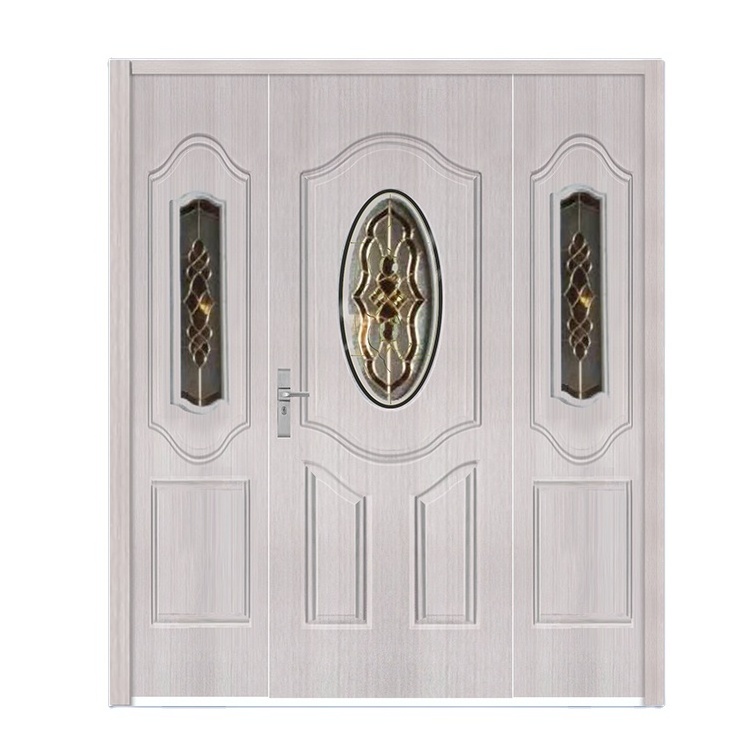 Villadom Home Security Door Exterior/front/main/modern Metal Steel Security Folding Door Designs With Craft Glass