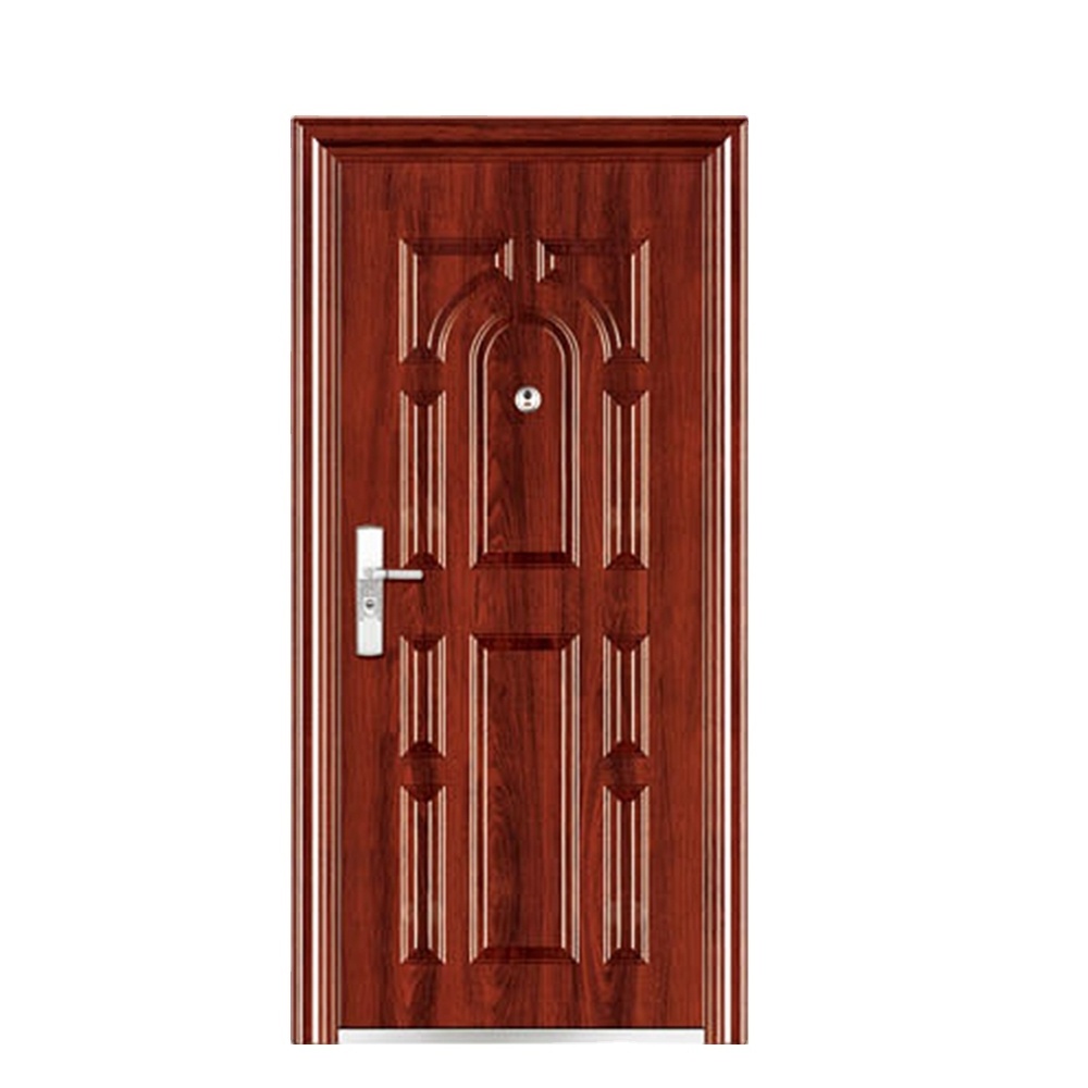 Modern low price security anti-theft exterior Steel front wrought iron security door