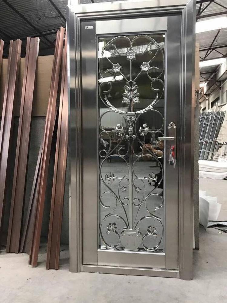 Rust Proof Material Residential Ss Stainless Steel Safety Front Door Grill Design Philippines Security Door