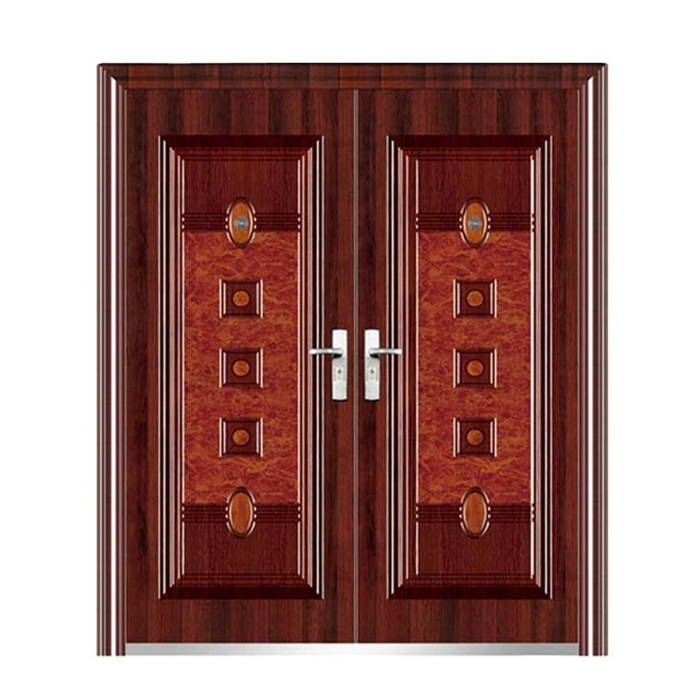 Hot Sale High Quality Low Price Security Door Exterior Steel Metal Security Double Swing Door In Ghana