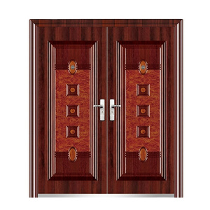 Hot Sale High Quality Low Price Security Door Exterior Steel Metal Security Double Swing Door In Ghana