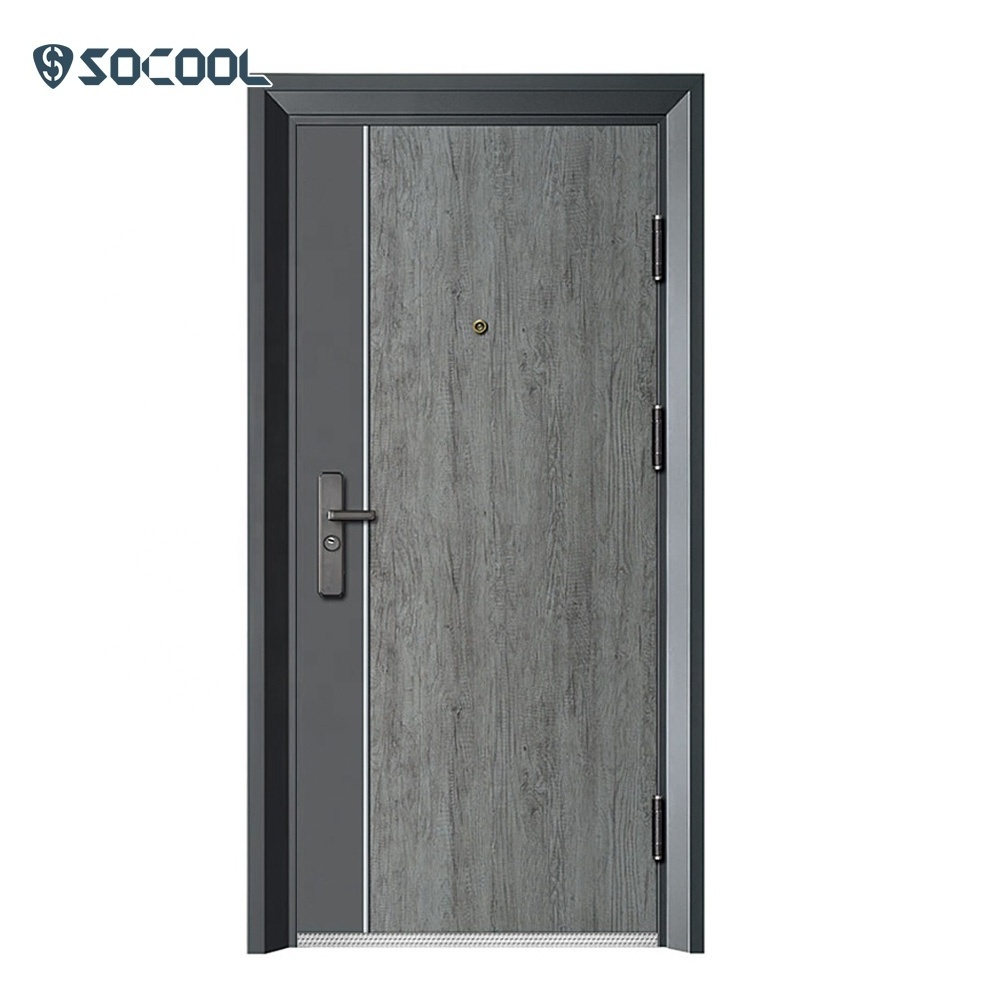 Cheap price bangladesh puerta de seguridad stainless steel door,front metal modern exterior security steel doors