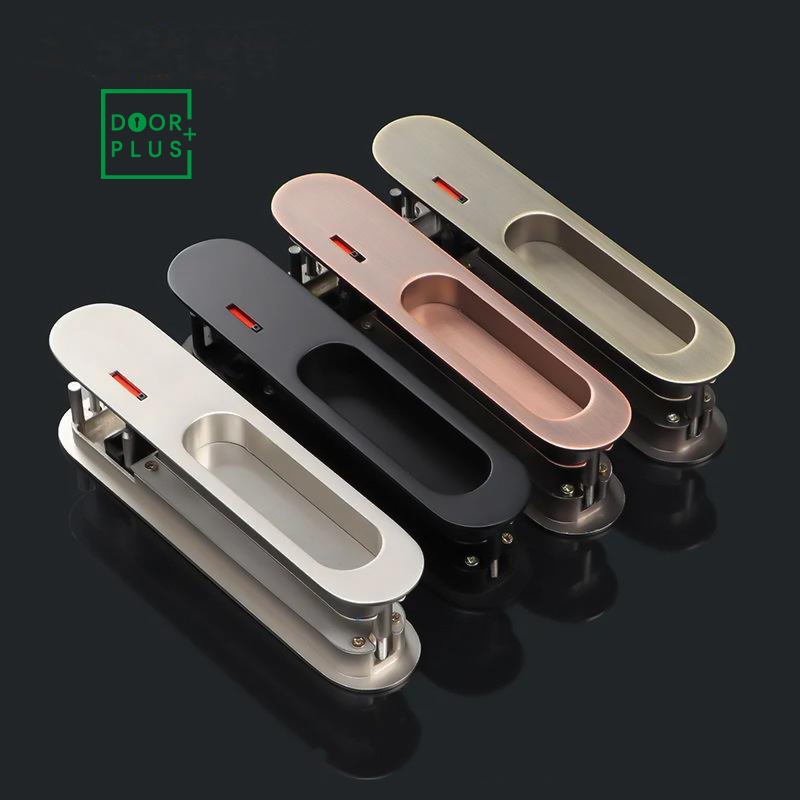 Doorplus Bathroom Kitchen Sliding Door Indicator Hook Lock  Bedroom Wooden Door Invisible Door Lock