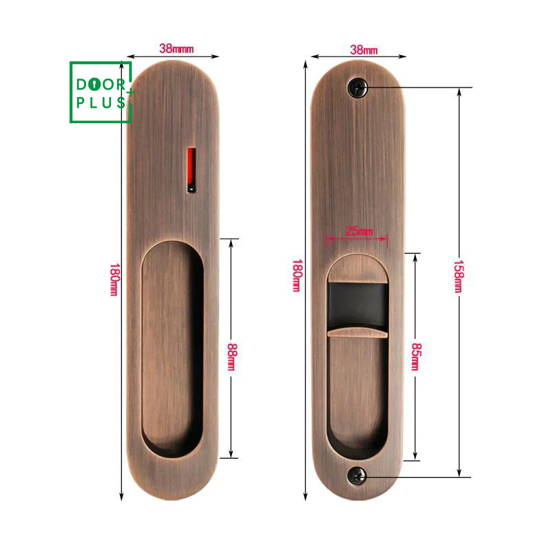 Doorplus Bathroom Kitchen Sliding Door Indicator Hook Lock  Bedroom Wooden Door Invisible Door Lock