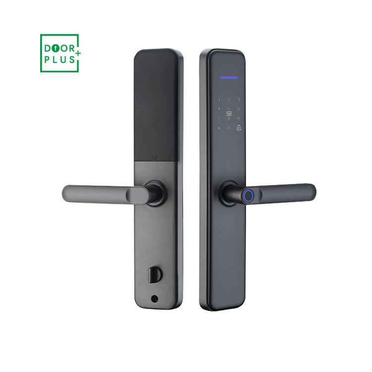 Doorplus New Arrival TUYA WIFI Fingerprint Biometric Smart Lock TT LOCK smart door handle lock bluetooth password keyless