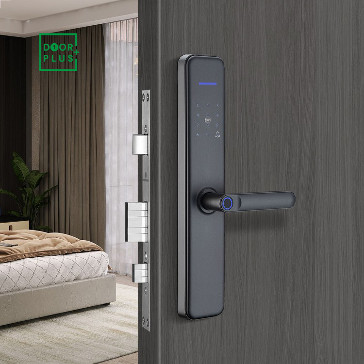 Doorplus New Arrival TUYA WIFI Fingerprint Biometric Smart Lock TT LOCK smart door handle lock bluetooth password keyless