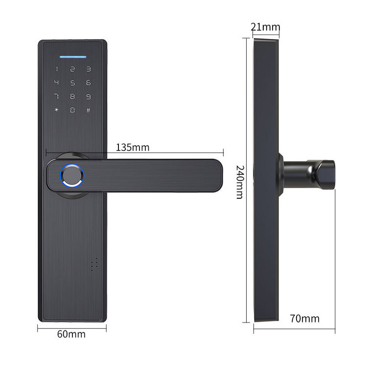 Doorplus Smart lock door wi-fi for front door wi-fi zigbee electric digital fingerprint smart door lock