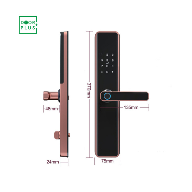 Doorplus TUYA WIFI Fingerprint Lock Remote Unlock Digital Lock For Home Card Key Cerradura Intelligente Smart Door Lock