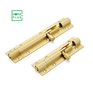 Doorplus Cheap Top Quality Security Lock Sliding Brass Barrel Tower Bolt For Door