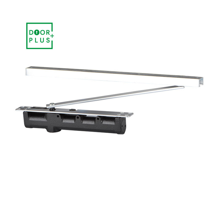 Doorplus Adjustable Power Hold-open CAM Cast Iron Concealed and Exposed Slide Rail Installation Door Closer