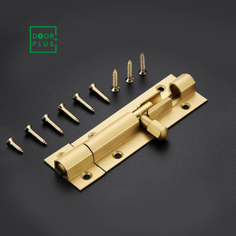 Doorplus Cheap Top Quality Security Lock Sliding Brass Barrel Tower Bolt For Door