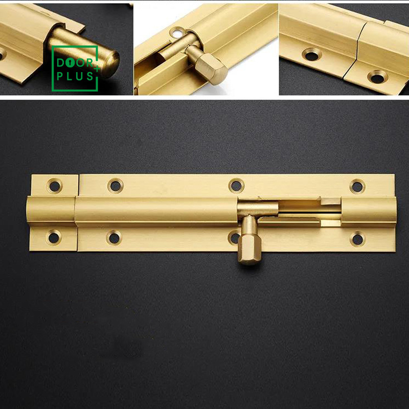 Doorplus Cheap Top Quality Security Lock Sliding Brass Barrel Tower Bolt For Door