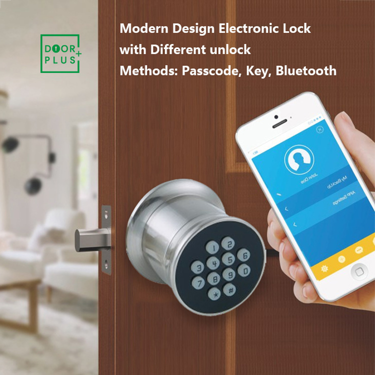 Doorplus 2022 Smart Door Lock Waterproof Keyless Smart Door Knob Deadbolt Lock