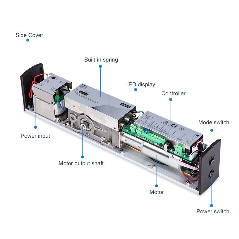 DOORTEC Heavy Duty Automatic Swing Door Motor Opener SW500 Single Swing Gate Opener Automatic