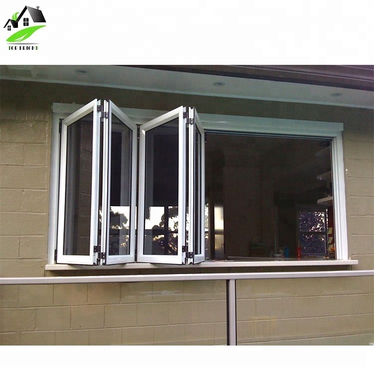 Topbright bi fold screen philippines insulated double glazing aluminium residential folding windows