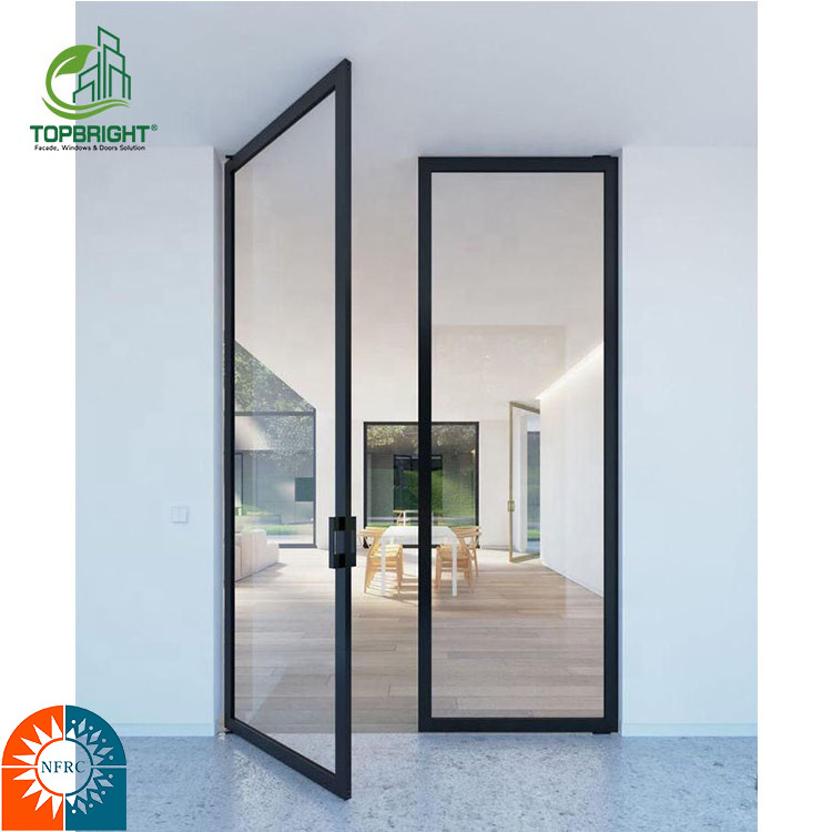 Modern Luxury French Doors Exterior Swing Hinges Door Patio Soundproof Aluminium Casement Door