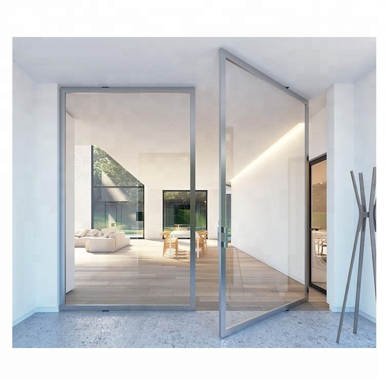 swing door exterior double swing narrow thin aluminium frame french casement doors push and pull steel grid entrance entry door