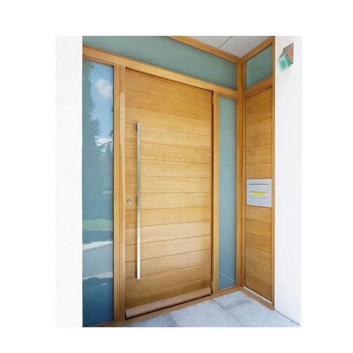 Good Quality Wooden House Fire Rated Heavy Duty Security Exterior Doors Wood Entrance