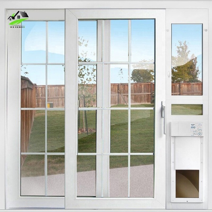 House storm door with screen PVC double glazed inside sliding door design