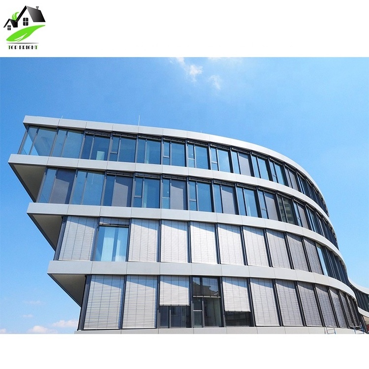 China supplier manufacture aluminum steel frame glazing structural tempered glass curtain wall