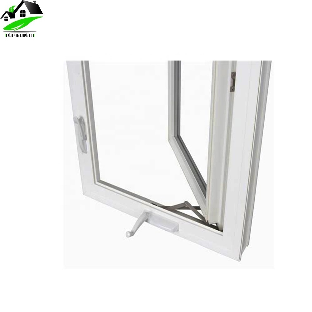 latest designs factory price 3 panel triple pvc casement window