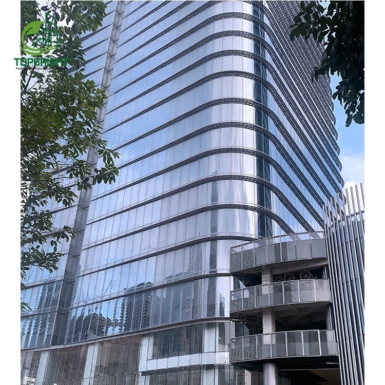 Skyscraper building glass window walls panels laminate facade curtain wall guangdong