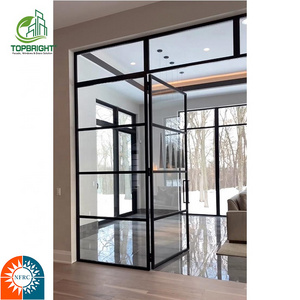 European standard interior steel framed glass doors crittall style french doors