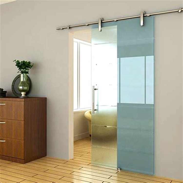 Factory price sliding glass frame accordion barn shower doors with aluminum door hardware