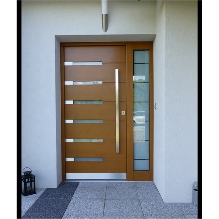 Good Quality Wooden House Fire Rated Heavy Duty Security Exterior Doors Wood Entrance