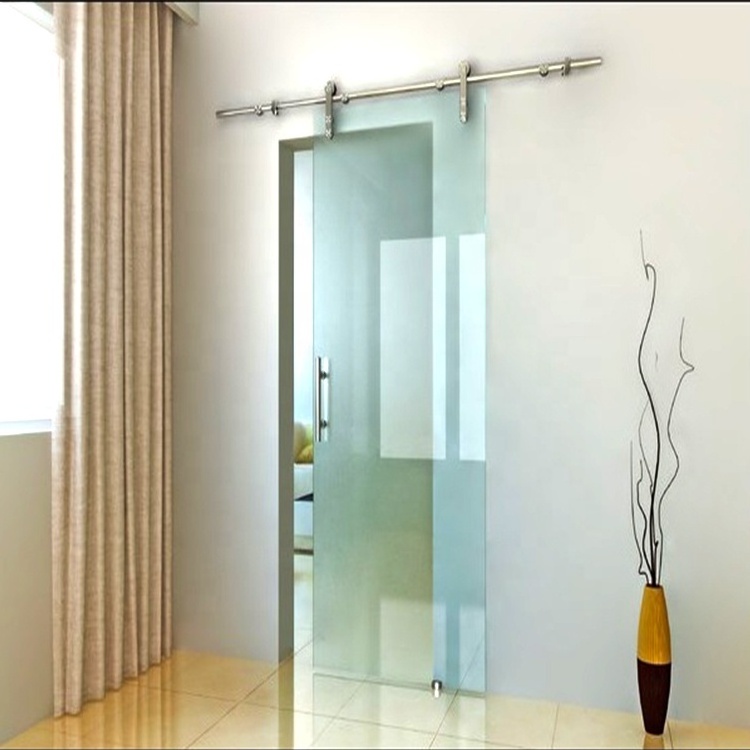 Factory price sliding glass frame accordion barn shower doors with aluminum door hardware