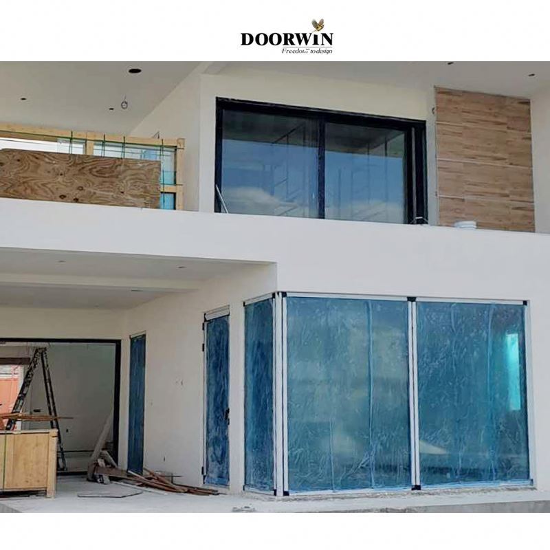 American hot sale SGCC IGCC 3 glasses sound proof aluminium sliding glass door for sea-view room