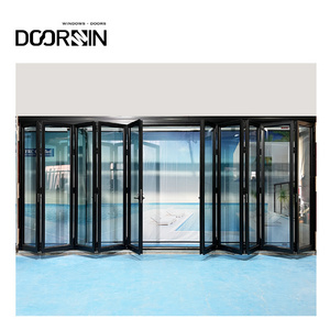 Storefront Large Front Door Commercial Show Room Folding Glass Doors