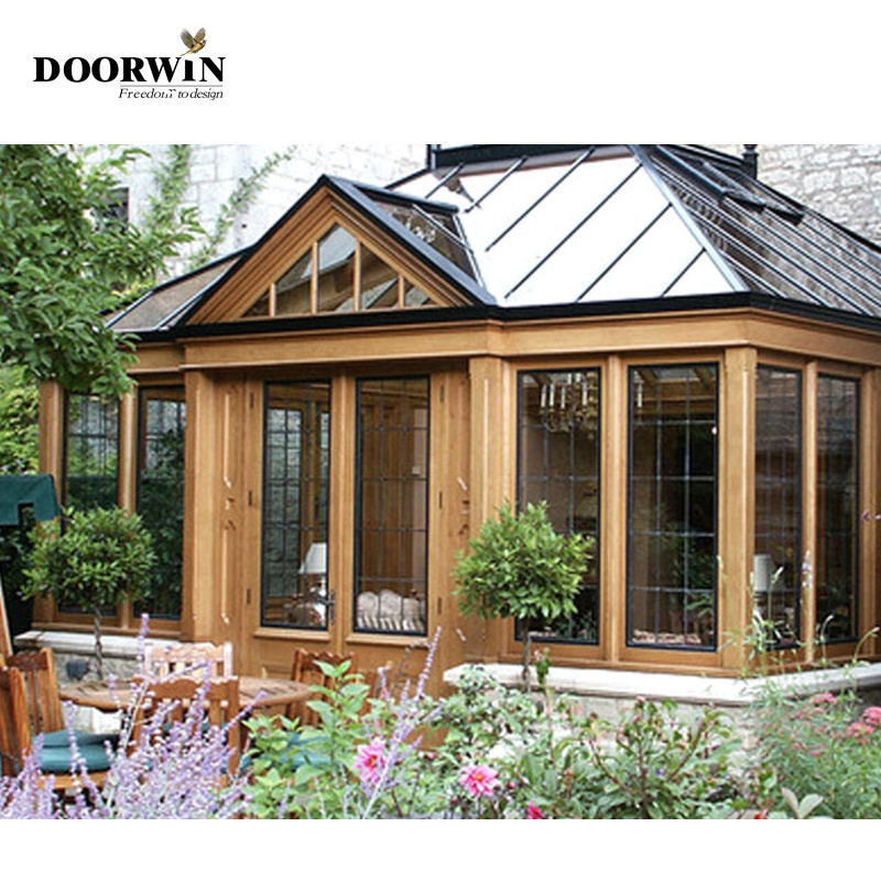 Doorwin Top Low-e Conservatory Reflective Sunbathe low-E glass for solarium Garden Conservatory Window aluminium glass sunroom